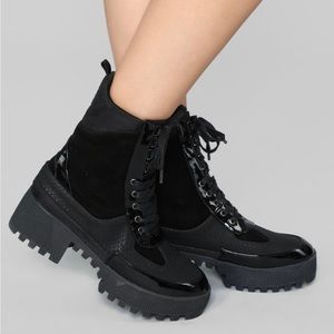 Fashion Nova Platform Combat Boot